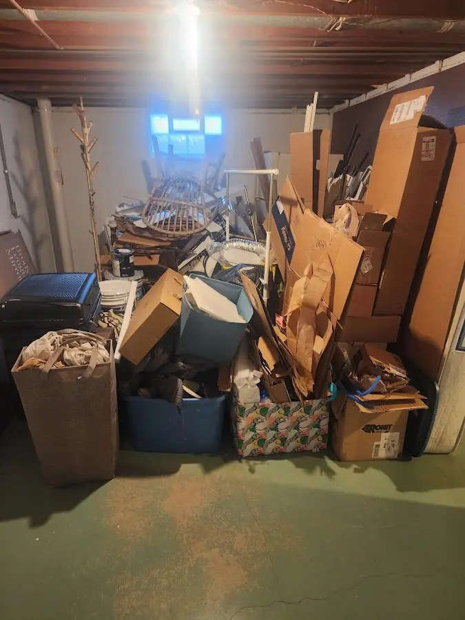 Roll-off dumpster container at job site for Concrete Dumpster Rental in Woodlawn